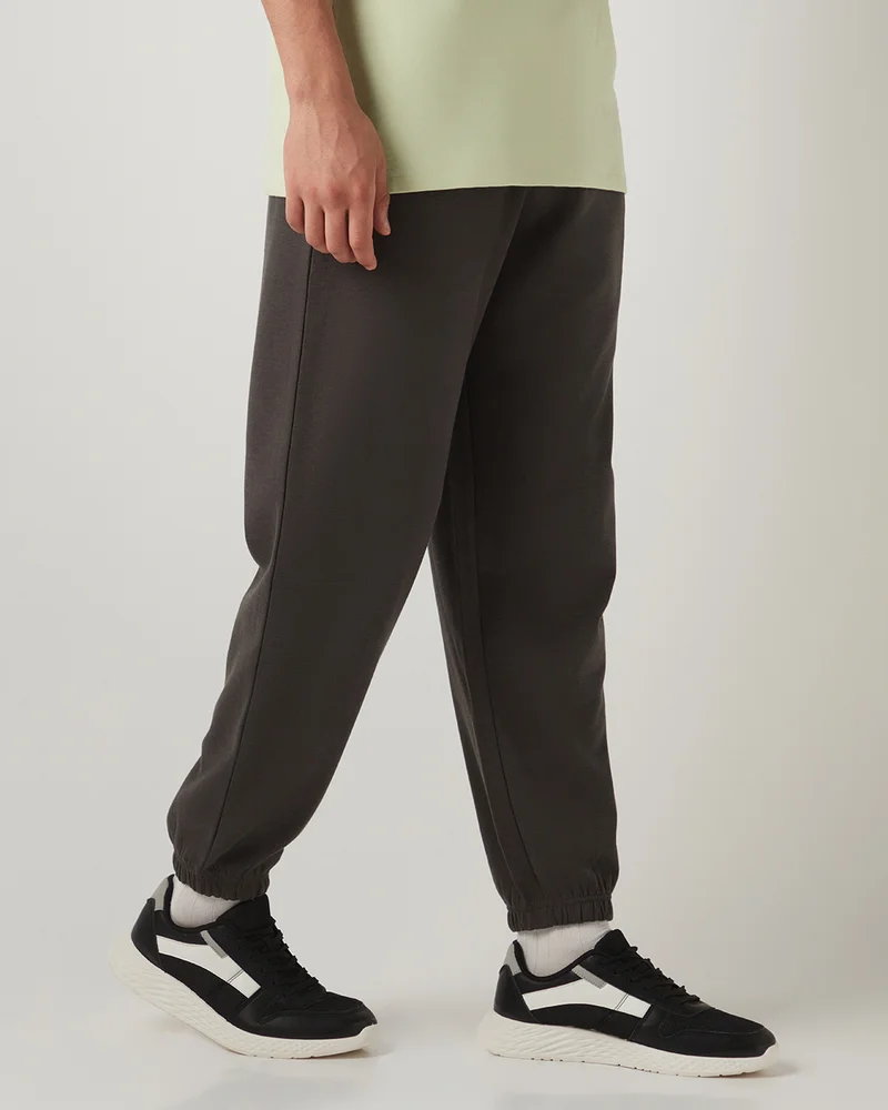 بيواكوف Men's Grey Oversized Warm Joggers